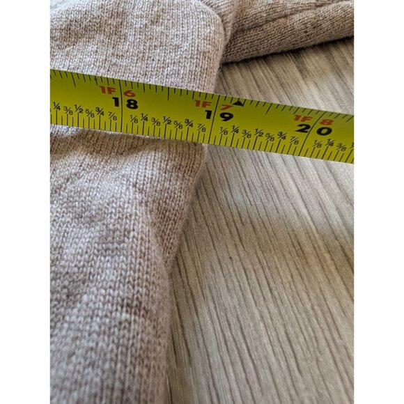 Benedetta Bc Merino Wool Blend Long Open Cardigan With Pockets Beige & White L - Picture 8 of 8